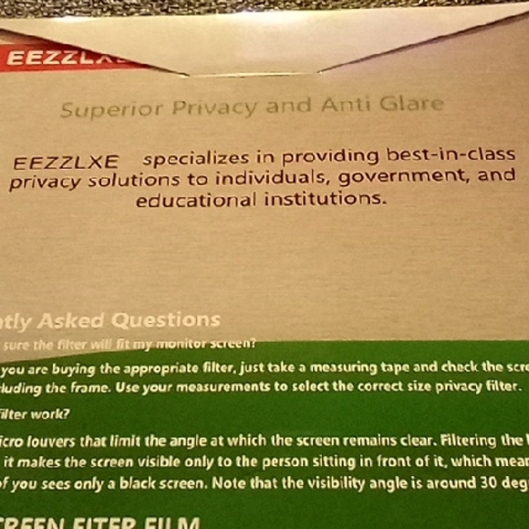 Monitor Privacy Screen with Rigid Film - Picture 3 of 4